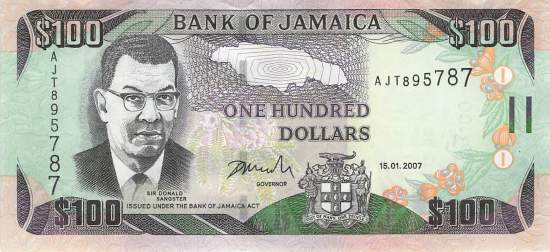 Jamaika 100 Dollar 2007 p84c